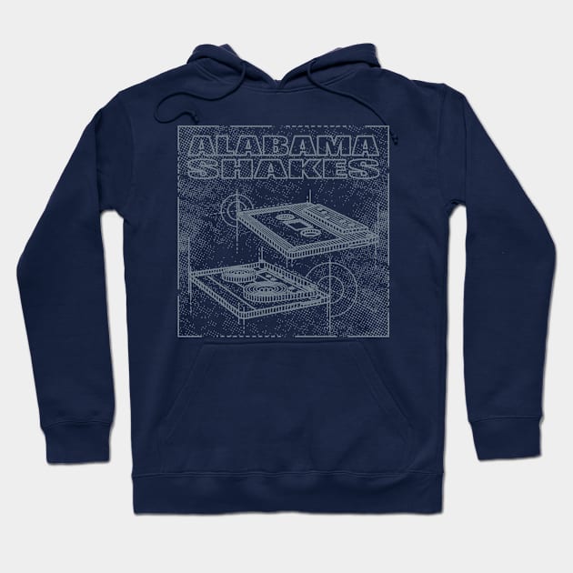 Alabama Shakes - Technical Drawing Hoodie by Vector Empire